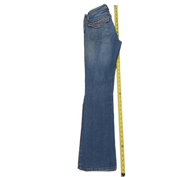 VNT SQUEEZE Jeans Women's Sz 5/6 Blue Embroidered SNAP POCKETS Bohemian Festival - Picture 11 of 16